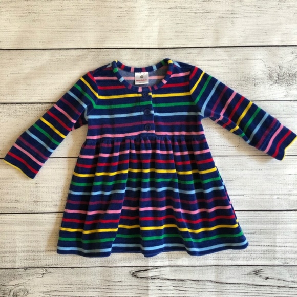 Hanna Andersson Other - Hanna Andersson velour rainbow striped dress